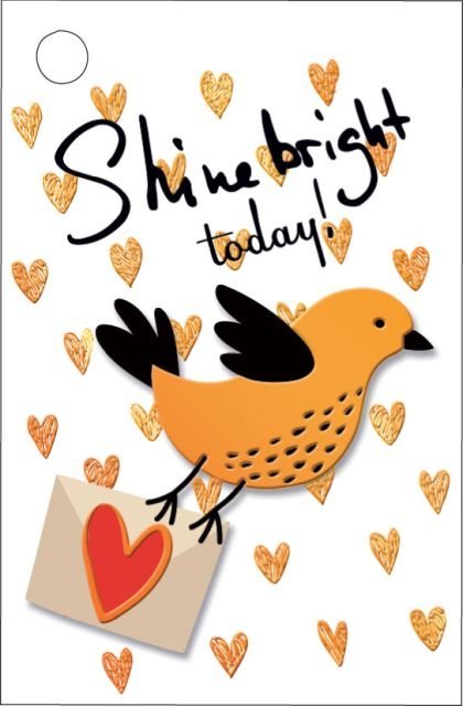 Бирка для подарка "Shine bright today!"
