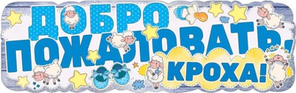 Плакат-полоска "Добро пожаловать, кроха!"