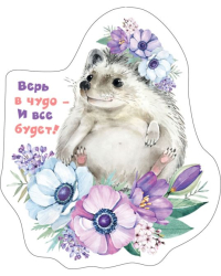 Виниловый магнит "Верь в чудо - и все будет!"