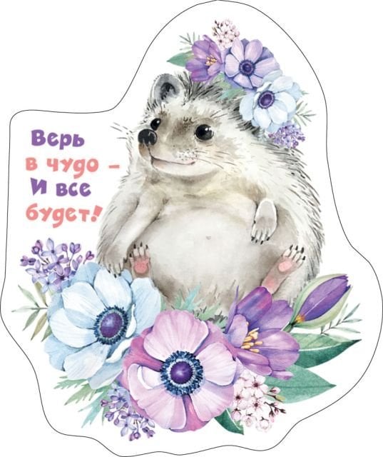 Виниловый магнит "Верь в чудо - и все будет!"
