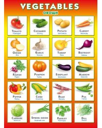 Плакат "Vegetables. Овощи"