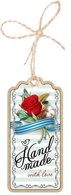 Бирка для подарка "Hand made with love" Бирка для подарка "Hand made with love"