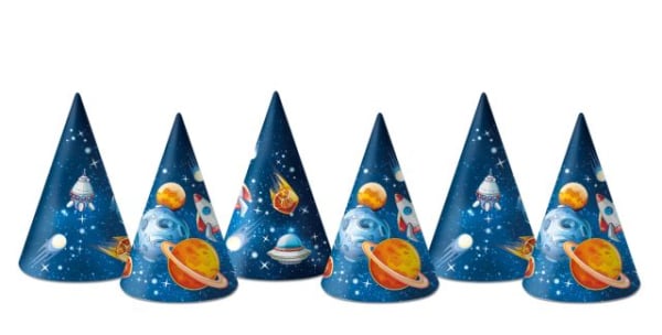 Набор колпаков "Космическое путешествие" (6 шт.)
