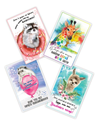 Набор карточек (4 вида по 1 штуке)