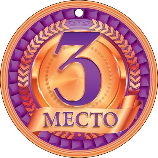 Медаль "3 место. Бронзовая медаль"