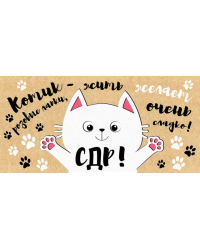 Конверт для денег "СДР! Котик жить желает..."