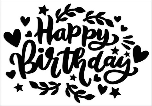 Наклейка оформительская "Happy birthday"