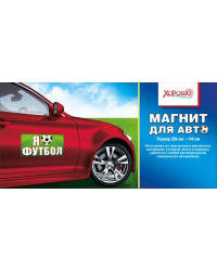 Магнит для авто "Я люблю футбол"