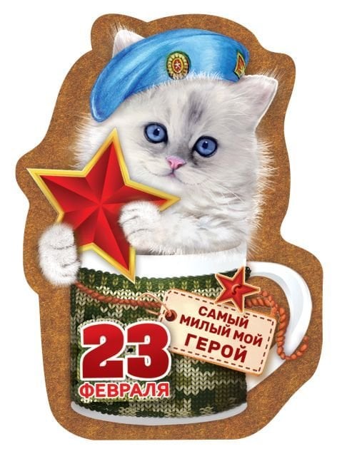 Виниловый магнит "Самый милый мой герой!"