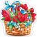 Украшение на скотче "Корзинка с тюльпанами"