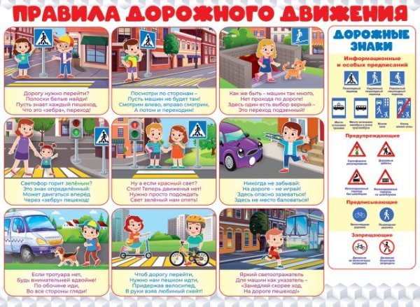 Плакат "Правила дорожного движения"
