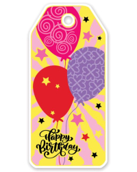 Бирка для подарка "Happy Birthday"
