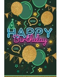 Открытка-поздравление "Happy Birthday"