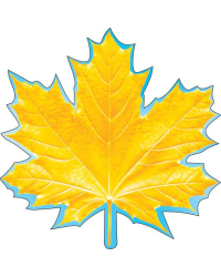 Украшение на скотче "Кленовый лист жёлтый"