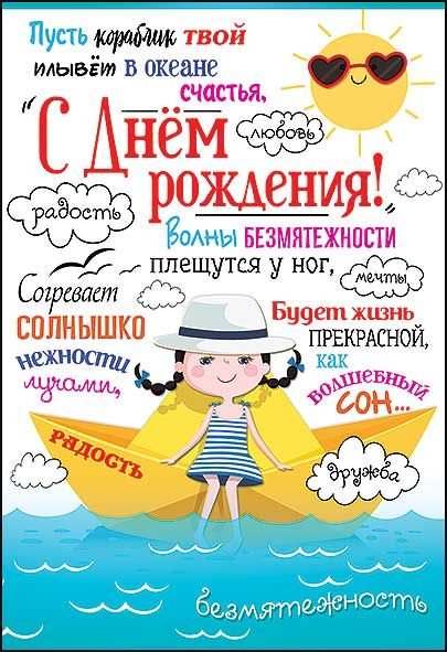 Открытка-поздравление "С днем рождения!"