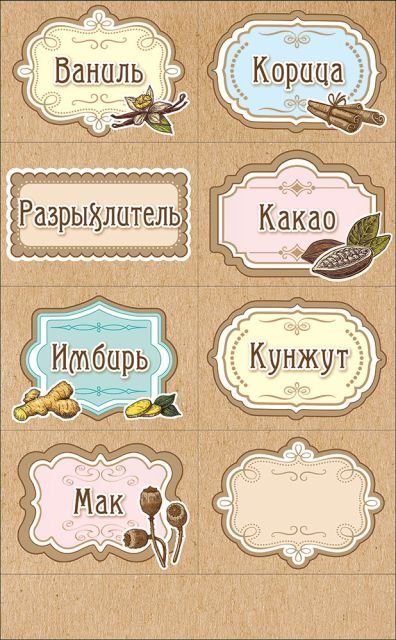 Наклейка на банку "Пищевые добавки"