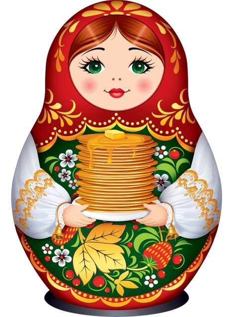 Плакат "Матрёшка с блинами"