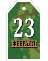 Бирка "С 23 Февраля!"