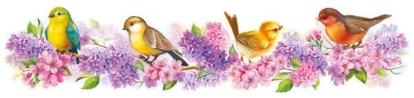 Плакат-растяжка "Птички на ветках"