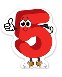 Украшение на скотче "5"