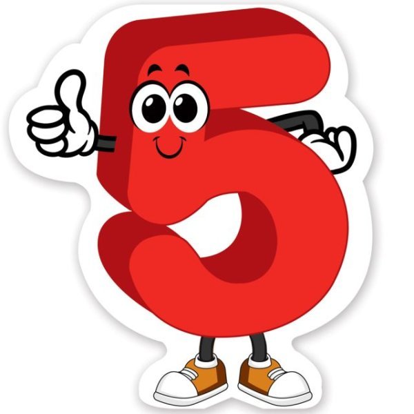 Украшение на скотче "5"