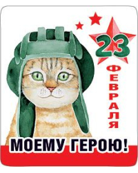 Магнит виниловый "Моему герою"