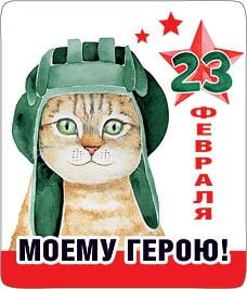 Магнит виниловый "Моему герою"