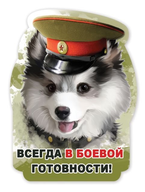Виниловый магнит "Всегда в боевой готовности!"