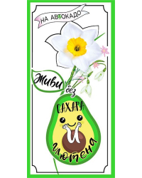 Конверт для денег "Живи без сахара и глютена!"