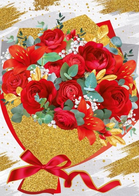 Открытка-поздравление без надписи