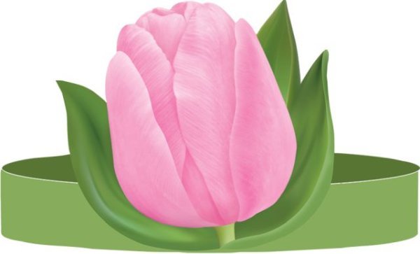 Корона Без надписи (ободок) РОЗОВЫЙ ТЮЛЬПАН