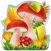 Украшение на скотче "Грибы и листья"