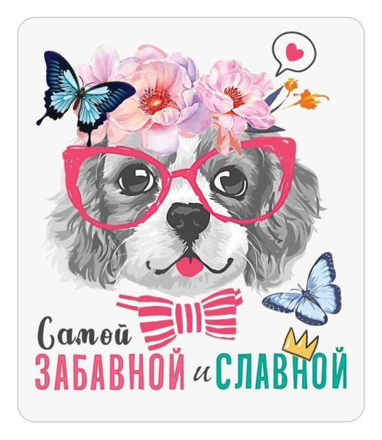 Виниловый магнит "Самой забавной и славной!"