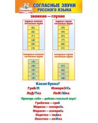 Шпаргалка "Согласные звуки русского языка"