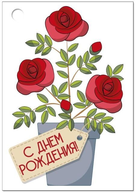 Бирка "С Днем рождения!"