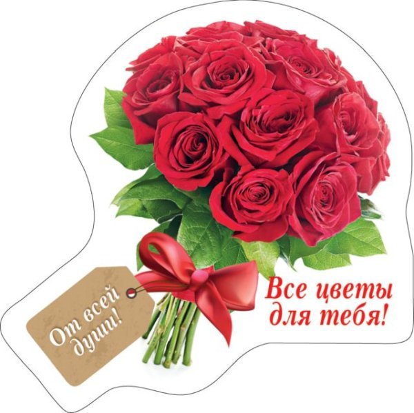 Виниловый магнит "Все цветы для тебя"