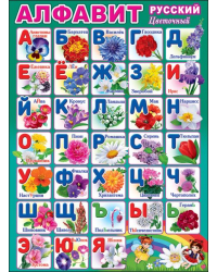 Плакат "Алфавит русский Цветочный"