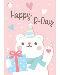 Бирка "Happy B-Day"