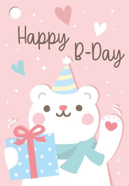 Бирка "Happy B-Day"