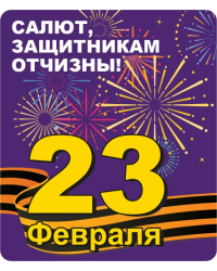 Виниловый магнит "Салют, защитникам отчизны!"