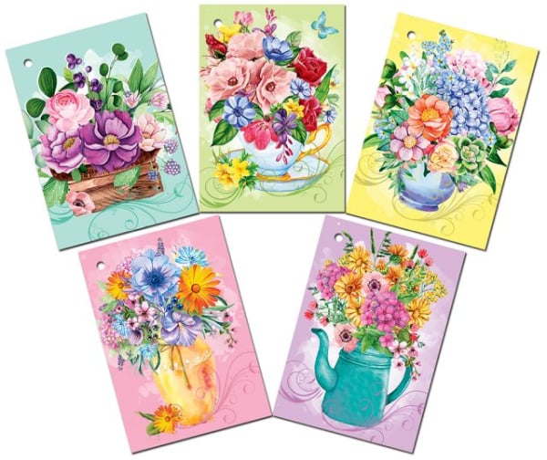 Набор открыток без надписи 5 видов по 10 штук