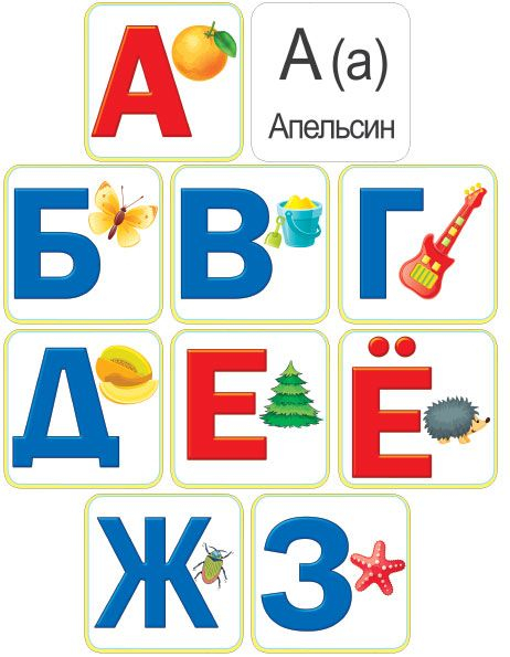 Набор обучающих карточек "Азбука"