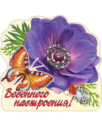 Виниловый магнит "Весеннего настроения!"