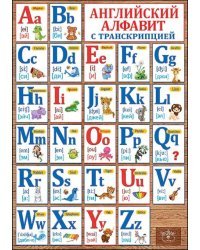 Карточка обучающая "Английский Алфавит с транскрипцией"
