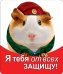 Виниловый магнит "Я тебя от всех защищу!"