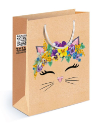 Пакет подарочный (M) Кошка в венке