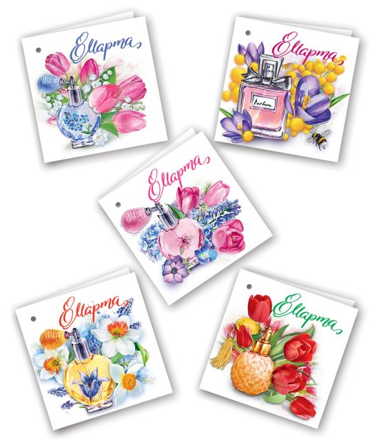 Набор открыток "8 марта" (5 видов по 10 шт.)