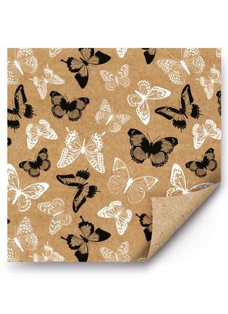 Упаковочная бумага Бабочки