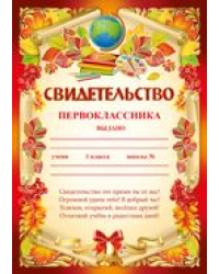 Свидетельство первоклассника