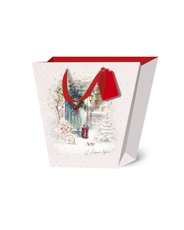 Сумка бумажная Лакарт "Новый год"